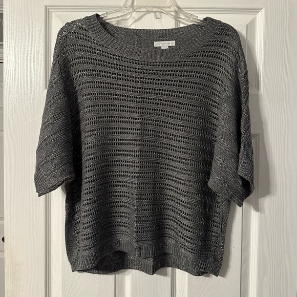 New York & Company Sweaters - New York and Company Metallic Crocheted Sweater